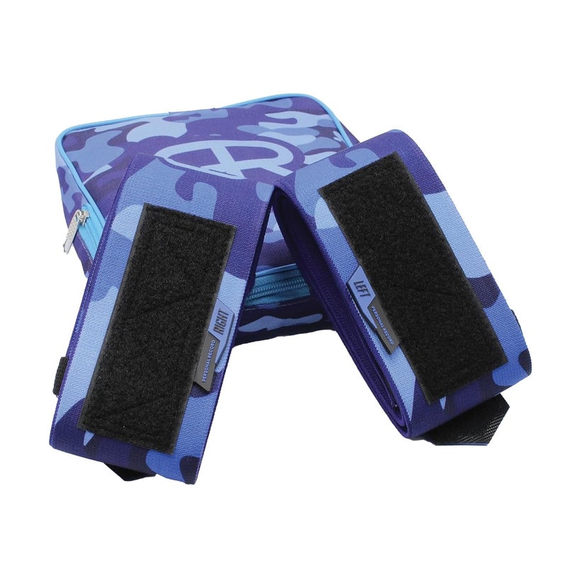 PR Personal Record Elbow Wraps for Weightlifting - Heavy Duty Construction, 25% More Elasticity, Reinforced Stitching, Extra Wide Fastener, Easy to Adjust, (Blue Camo) - Image 4